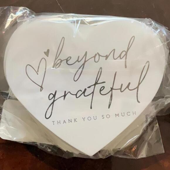 Beyond Grateful heart shaped business cards and stickers - Picture 2 of 3